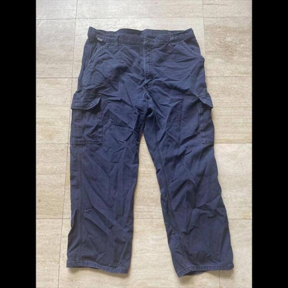 Carhartt Carpenter Pants 42X30 Gray Solid Straight Leg Canvas Workwear NFPA 2112